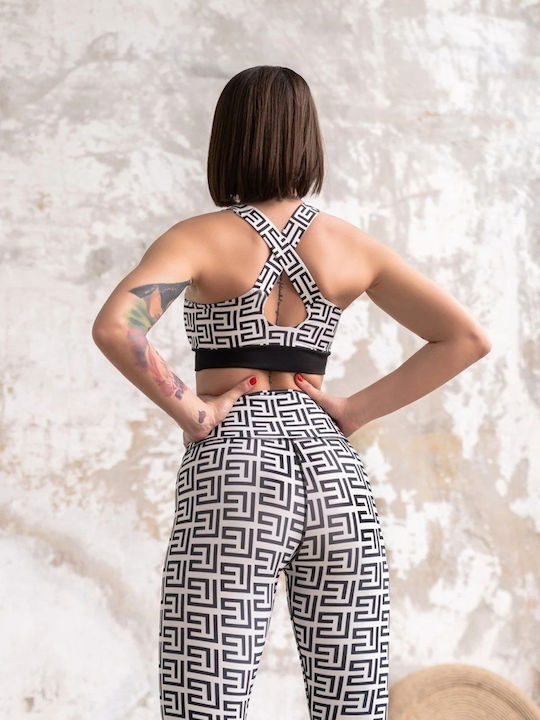Training Damen-Leggings Weiß