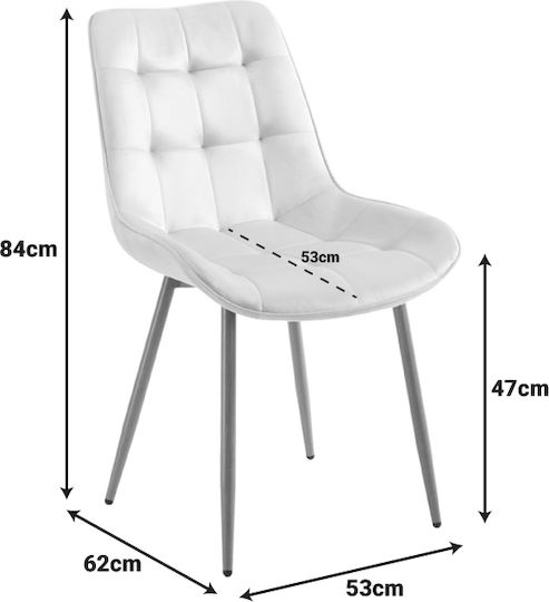 Berne Ess- und Küchenstühle Samt Natürliche 4Stücke 53x62x84cm