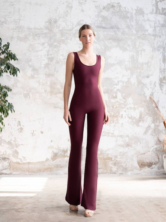 Damentagliches Jumpsuit Burgundisch