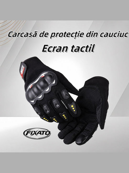 FIXATO Herren Motorradhandschuhe Schwarz FIXATO Herren Motorradhandschuhe Schwarz