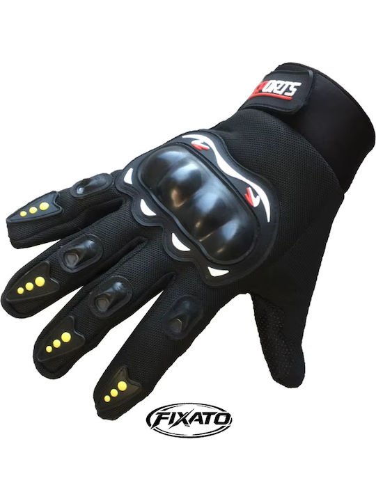FIXATO Mănuși Moto Negre pentru Bărbați