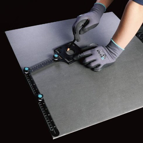 Bihui Schneidführung Quadratischer Aluminium-Lineal - Lochführung DBG6