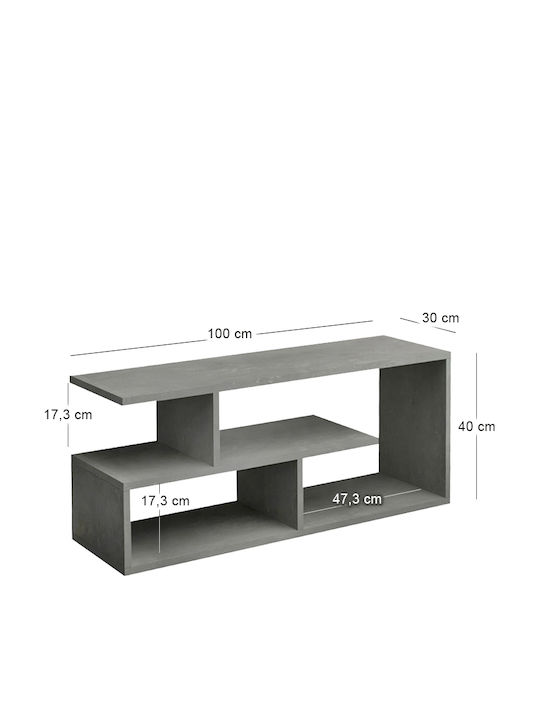 TV Stand Forever Concrete Gray M100xD30xH40cm