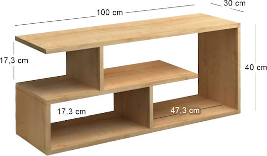 Έπιπλο Τηλεόρασης Forever Φυσικό Οξιάς Μ100xΠ30xΥ40cm