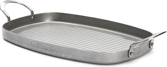 De Buyer Baking Plate Double Sided with Stainless Steel Grill Surface 38x26x2.5cm