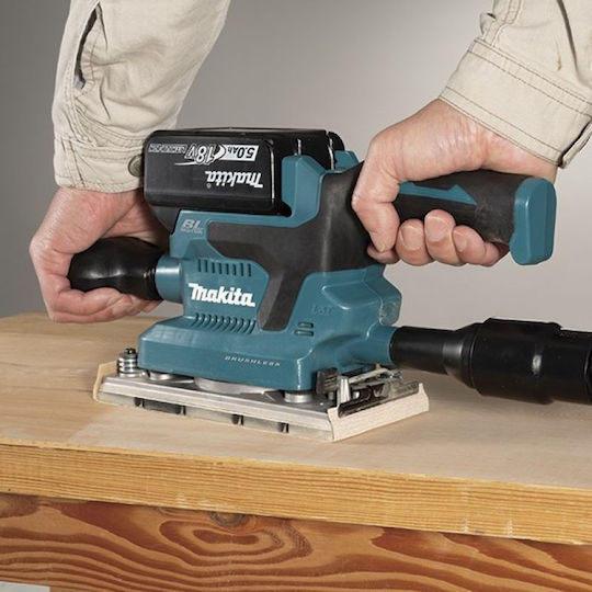 Makita DBO380RTJ Παλμικό Τριβείο 18V 2x5Ah με Ρύθμιση Ταχύτητας και με Σύστημα Αναρρόφησης