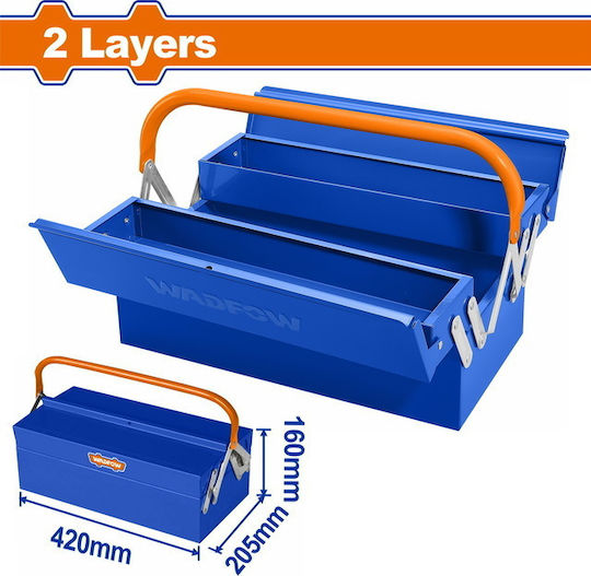 Wadfow Hand Tool Case Metallic Dimensions: W40.4xD20.5xH16cm