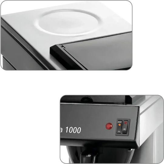 Bartscher Contessa 1000 Mașină de cafea filtru comercială 2000W cu capacitatea de 1.8lt