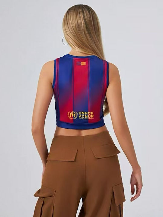 Γυναικείο Αθλητικό Crop Top Αμάνικο Dri-Fit Barcelona