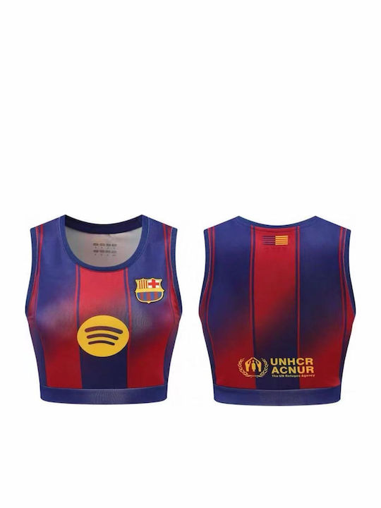 Γυναικείο Αθλητικό Crop Top Αμάνικο Dri-Fit Barcelona