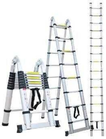 103 Multipurpose Aluminum Ladder with Maximum Height 3.8m