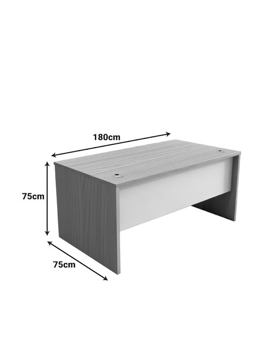 Pakketo Schreibtisch Armadi Holz Weiß 180x75x75cm