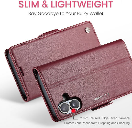 Caseme 023 Wallet Δερμάτινο / Δερματίνης Κόκκινο (iPhone 16)