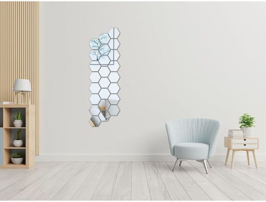 SteweHome STE-008131-P8131 Καθρέπτης Ολόσωμος Ασύμμετρος Ασημί 120x110cm SteweHome STE-008131-P8131 Καθρέπτης Ολόσωμος Ασύμμετρος Ασημί 120x110cm