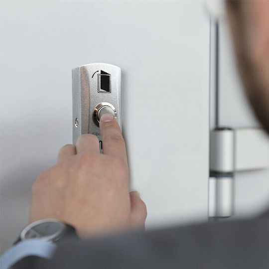 Qoltec Metal Exit Button Silver