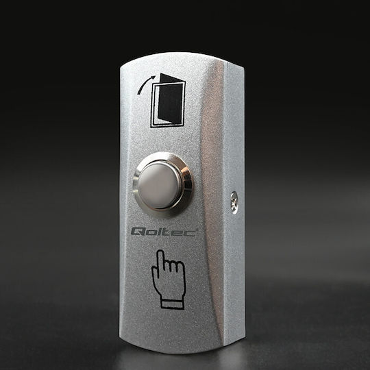 Qoltec Metal Exit Button Silver
