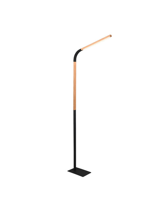 Trio Lighting Norris LED Floor Lamp H140xW43.6cm. with Warm White Light 1400lm Black
