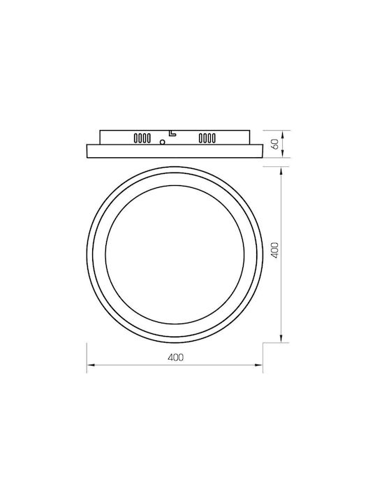 Πλαφονιέρα Οροφής Alexa-c Led 60w Cct 3290lm 230v Dim Φ40 Λευκο 5251