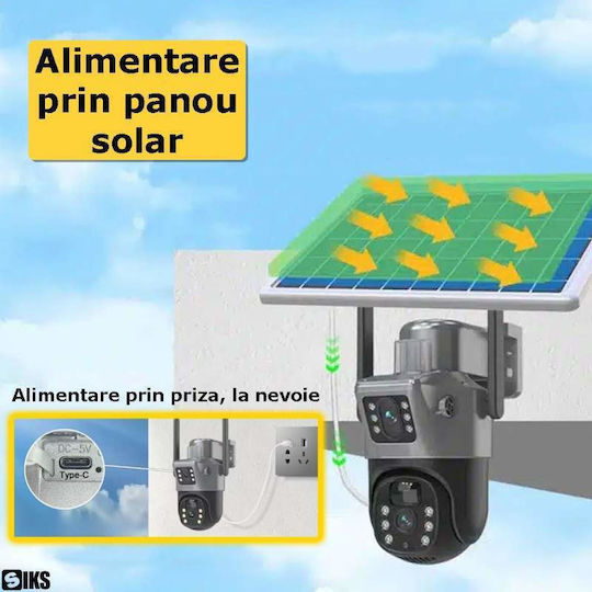 EC11 IP Dual Κάμερα Παρακολούθησης Wi-Fi 3+3MP Αδιάβροχη Μπαταρίας με Αμφίδρομη Επικοινωνία
