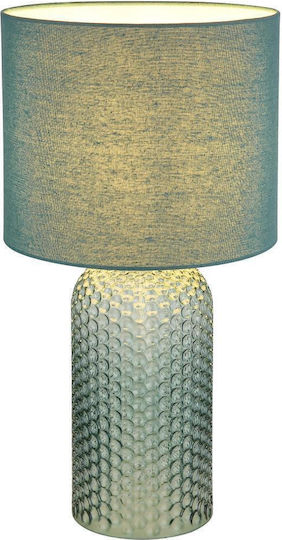 Globo Lighting Γυάλινο Πορτατίφ για Ντουί E27 με Πράσινο Καπέλο και Βάση