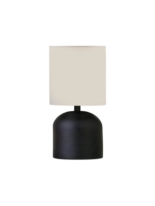 Megapap Nehora Metal Table Lamp for Socket E27 with Black Shade and Base