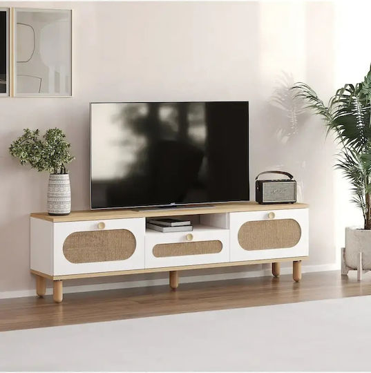 TV-Ständer Bodenstehend Rotanfarben 150x30x43cm TV-Ständer Bodenstehend Rotanfarben 150x30x43cm