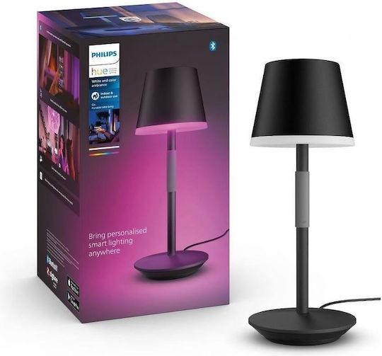 Philips Metal Table Lamp LED with Black Shade and Base
