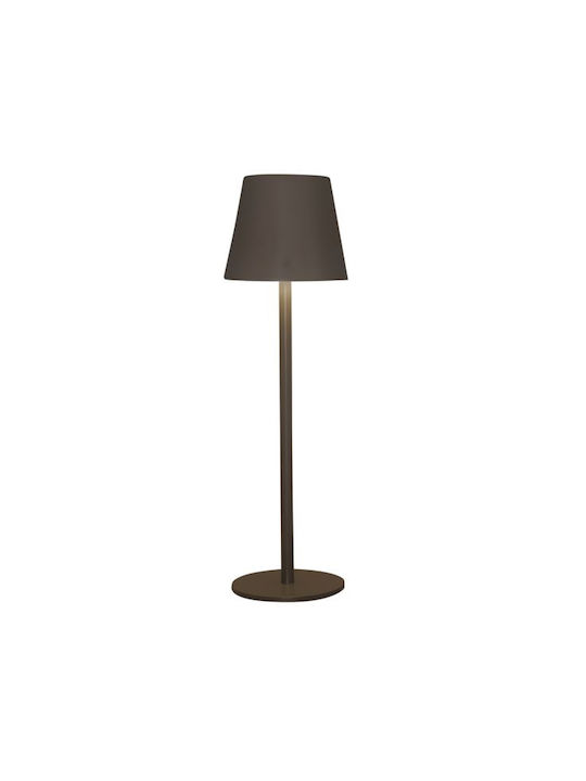 Anna's Collection Tischlampen mit Taupe Farb und Braune Basis