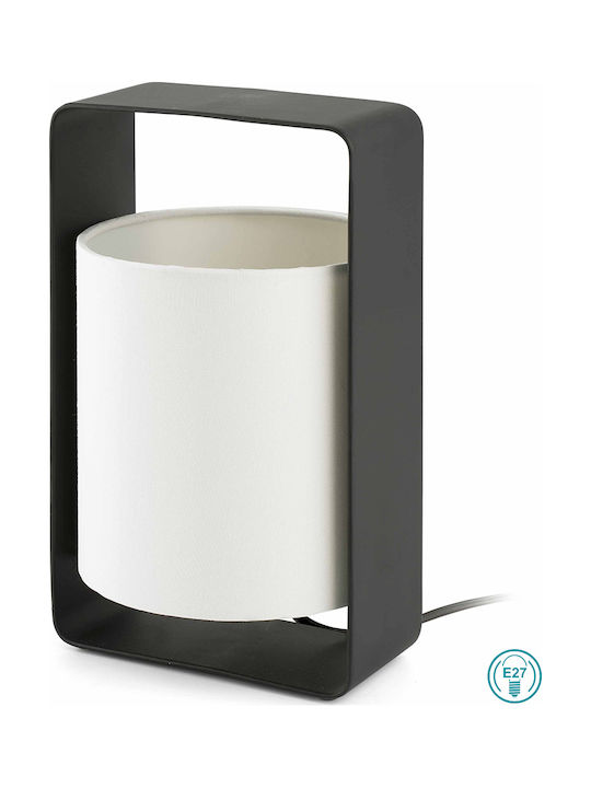 Faro Barcelona Metal Table Lamp for Socket E27 with Black Base