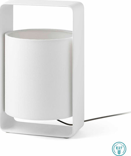 Faro Barcelona Metal Table Lamp for Socket E27 with White Base