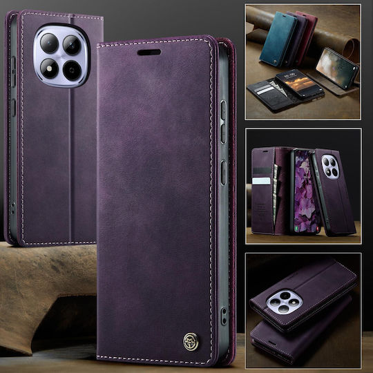 Caseme Retro Book Δερματίνης Μωβ (Redmi Note 15 Pro 5G)