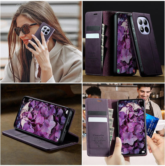 Caseme Retro Book Δερματίνης Μωβ (Redmi Note 15 Pro 5G)
