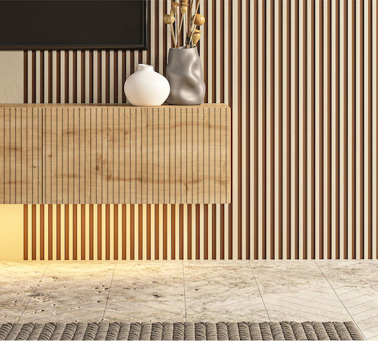 TV Stand with LED Lighting Synthetic Wood M150xD31xH29cm