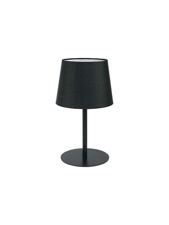 TK Lighting Maja Metal Table Lamp for Socket E27 with Black Shade and Base
