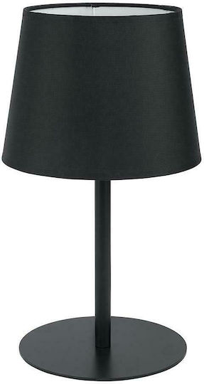 TK Lighting Maja Μεταλλικό Πορτατίφ για Ντουί E27 με Μαύρο Καπέλο και Βάση