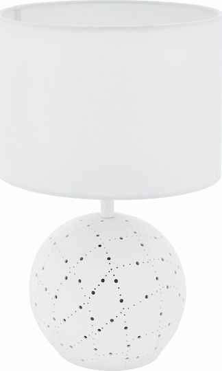Eglo Montalbano Ceramic Table Lamp for Socket E14 with White Shade and Base