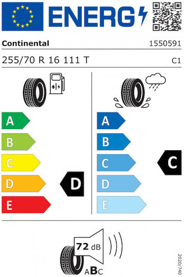 Continental ContiCrossContact ATR 255/70R16 111T FR Лято Гума за 4x4 / SUV Кола