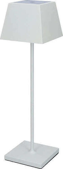 Nowodvorski Mahe White Metal Table Lamp LED with White Shade and Base