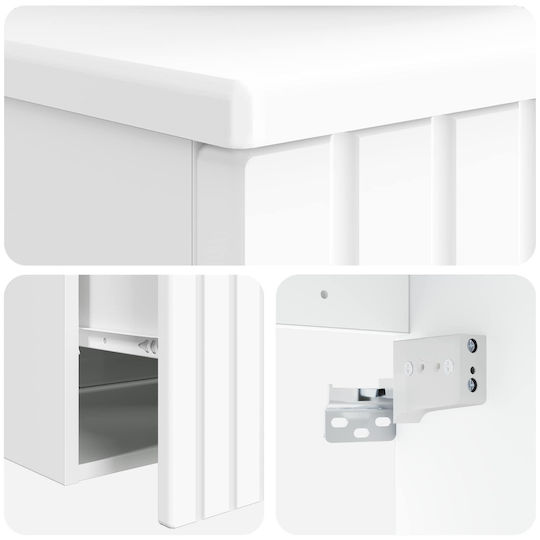 vidaXL Vanity Unit with Sink M39xD41xH64.5cm White