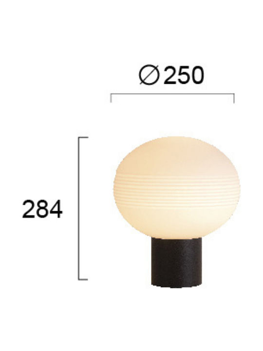 Viokef Angelo Metal Table Lamp for Socket E27 with Black Base