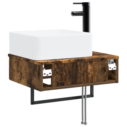 vidaXL Badezimmer Waschtisch-Einheit M50xB41xH39cm Braun