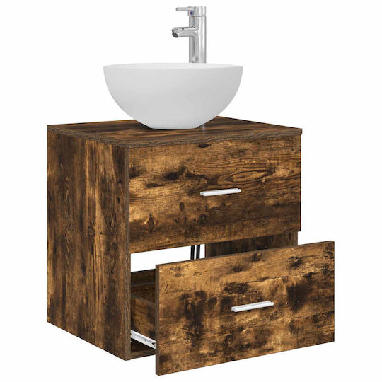 vidaXL Bathroom Vanity Unit With Sink L49.5xW35xH63cm Brown
