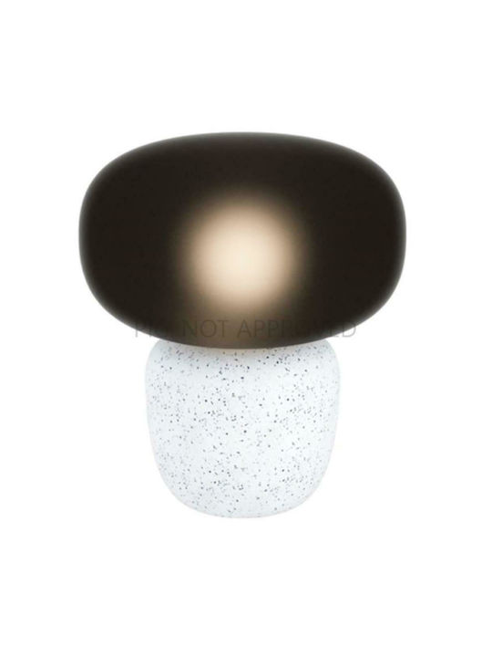 Eglo Cahuama Ceramic Table Lamp for Socket E27 with Black Shade and White Base