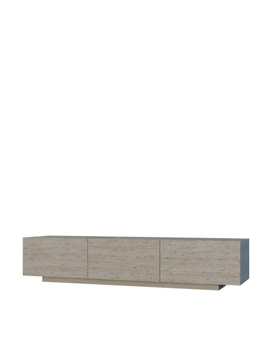 TV Stand with LED Lighting Ecru L130xD30xH45cm