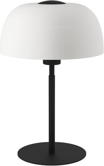 Eglo Solo Metal Lampă de masă pentru Soclu E27 cu Abajur Alb și Bază Negru Eglo Solo Metal Lampă de masă pentru Soclu E27 cu Abajur Alb și Bază Negru