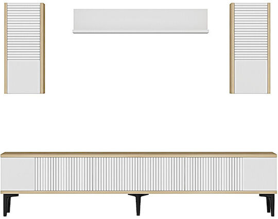 Έπιπλο Τηλεόρασης Λευκή Μ180xΠ30xΥ41cm