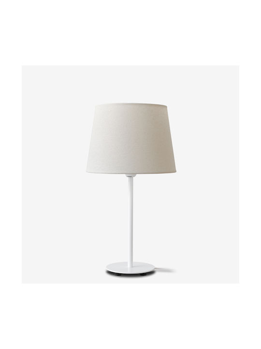 Veis Fabric Table Lamp for Socket E14 with White Shade and Base