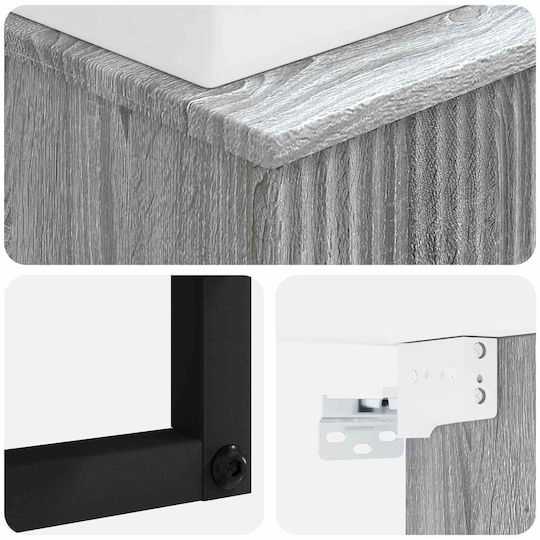 vidaXL Bathroom Vanity Unit With Sink M40xL41xH39cm Gray