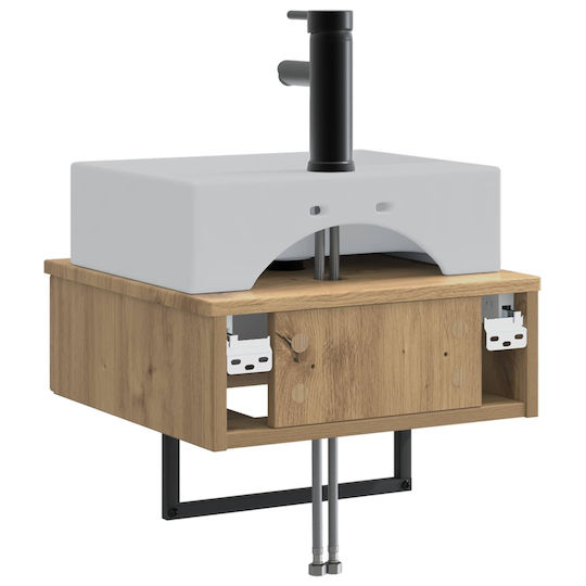 vidaXL Vanity Unit with Sink M40xL41xH39cm Brown