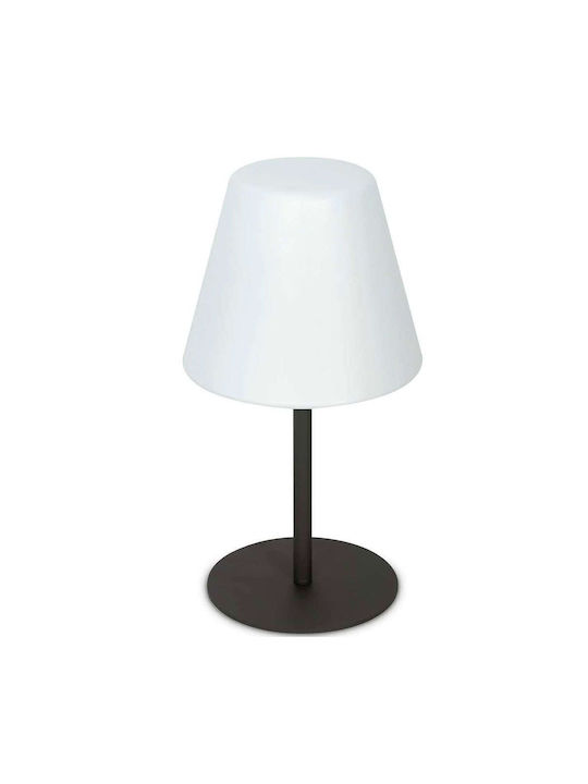 Ideal Lux Metal Table Lamp for Socket E27 with Black Shade and Base